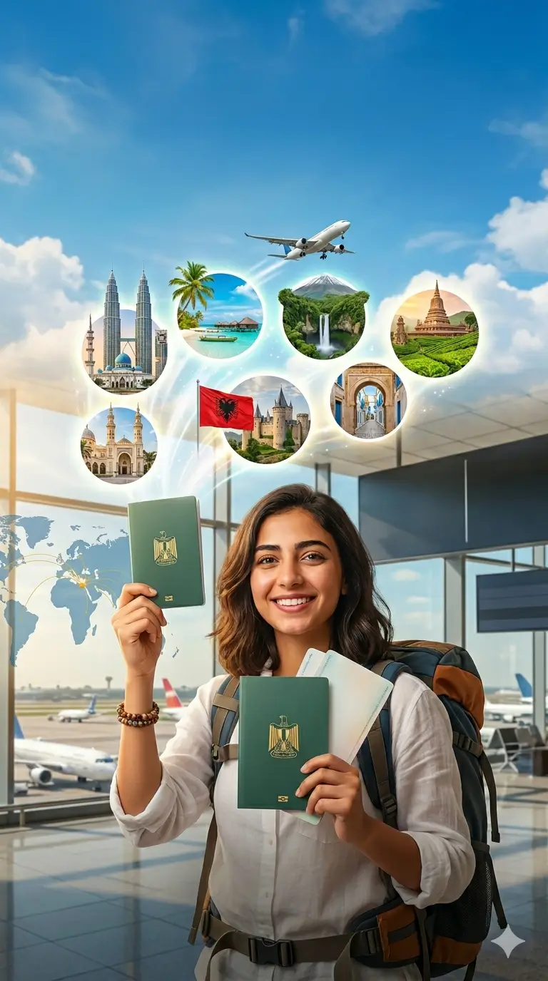 دول بدون فيزا للمصريين